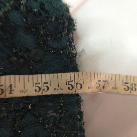 NWT Alex Evenings Womens 14P Green Long Rosette Mother of The Bride Dress - Picture 6 of 7